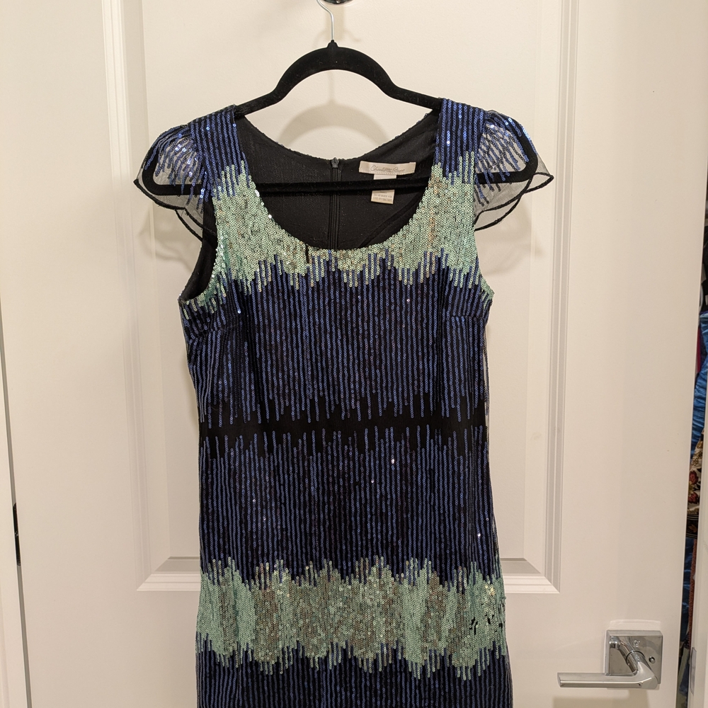 Charlotte Russe Blue and Green Sequin Mini Dress - Picture 5 of 8